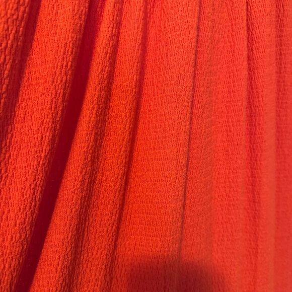 Zara Orange Stretch Knit V-Neck Sleeveless Midi Dress Women’s Size Medium - Picture 4 of 7